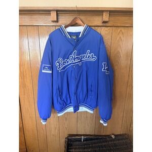 Buckley Bay Los Angeles Varsity Bomber Jacket Blue Mens XL California Republic